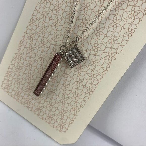 Bobby Rose Double Pendant CZ Necklace - Picture 4 of 5